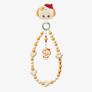 Pop Mart Pop Bean Pajama Party Series Mobile Phone Chain - Molly Cute Puppy